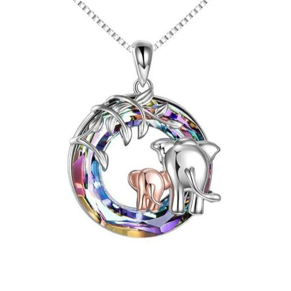 Circle Crystal Tree Of Life Necklace