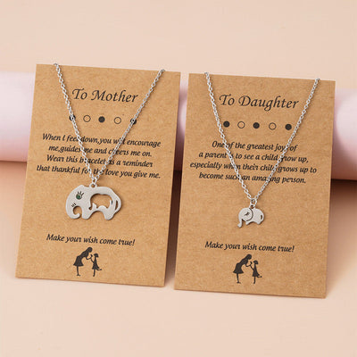 Elephant Necklace Set Mother's Day Gift
