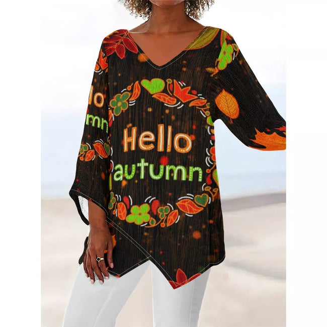 Women's Fall New Printed Casual Tops