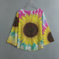 Women's Sunflower Print Vintage Casual Top