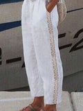 Lace Paneled Track Pants