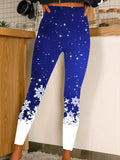 Snowflake Gradient Christmas Regular Fit Leggings Yoga Leggings