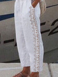 Lace Paneled Track Pants