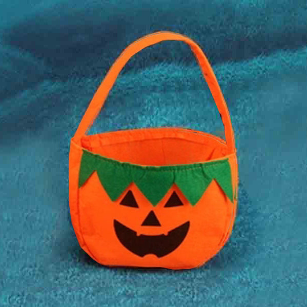Halloween Pumpkin Design Orange Open Candy Bag
