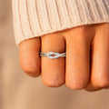 Mother & Daughter Square Knot Ring