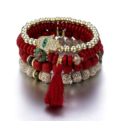 Hippie bohemian tassel bracelet