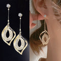Rhombus Earrings with Diamonds