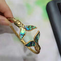 Abalone Shell Mermaid Tail Bangle Bracelet