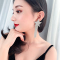 Womens Twinkle Star Tassel Pendant Earrings