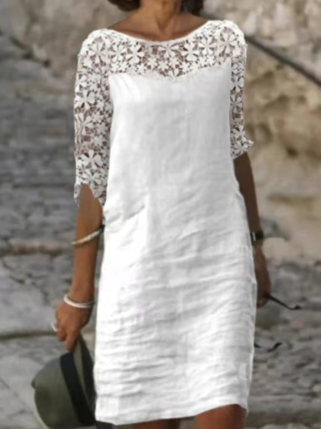 3/4 Sleeve Lace Casual Dress