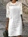 Ladies Casual Lace Panel Dress