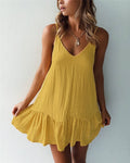 Casual Weekend V Neck Sleeveless Mini Dress