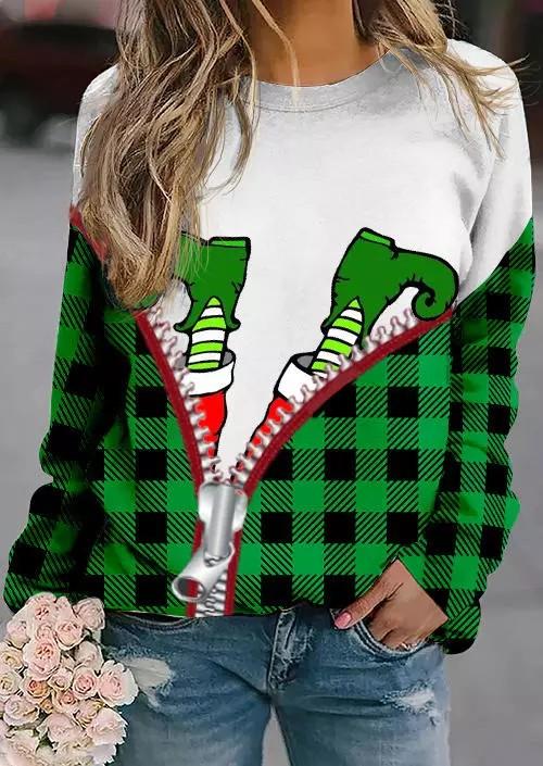 Womens   christmas print Long Sleeve Sweatshirts