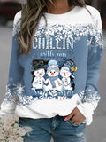 Womens Christmas Crewneck Long Sleeve Sweatshirts