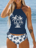 Vacation Coconut Tree Print Swimsuit