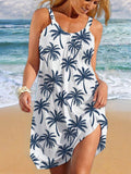 Women's  Holiday coconut tree print  Dress