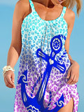 Women's  Holiday  Anchor Print  Dress