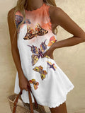 Women's Cotton Butterfly Midi Dress