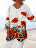 Women's floral print  Long sleeves Casual