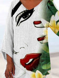 Women's Face Art Printed Casual Top