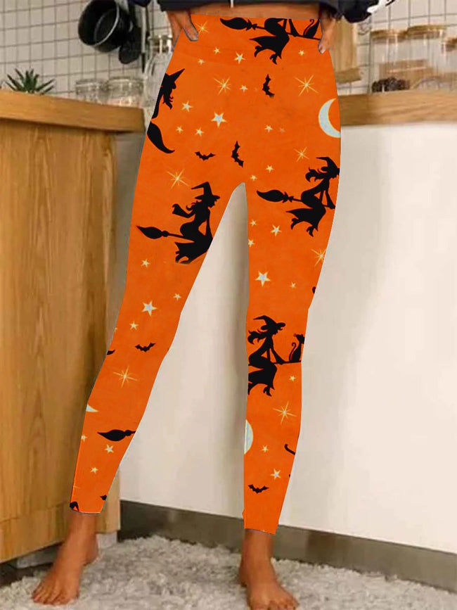 Women's Halloween vintage Print Casual Leggings