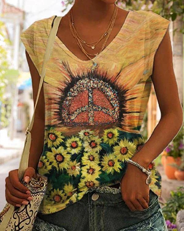 Women's Hippies Print Vest