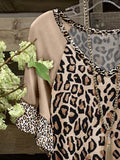 Women's Leopard Print V-neck Top