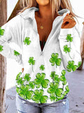 Women's Clover Print Sweatshirt