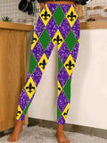 Women's MARDI GRAS DAILY Print   Leggings