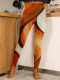 Women's Geometric Gradient Print Casual Stretch Pants