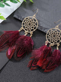 Dream Catcher Feather Earrings