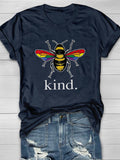 LGBT Be Kind Casual Print T-shirt