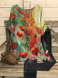 Women's Flower Print Casual Top