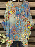 Women's Vintage Mandala Art Print Casual Top