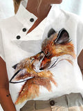 Women's Cotton Fox Casual Top