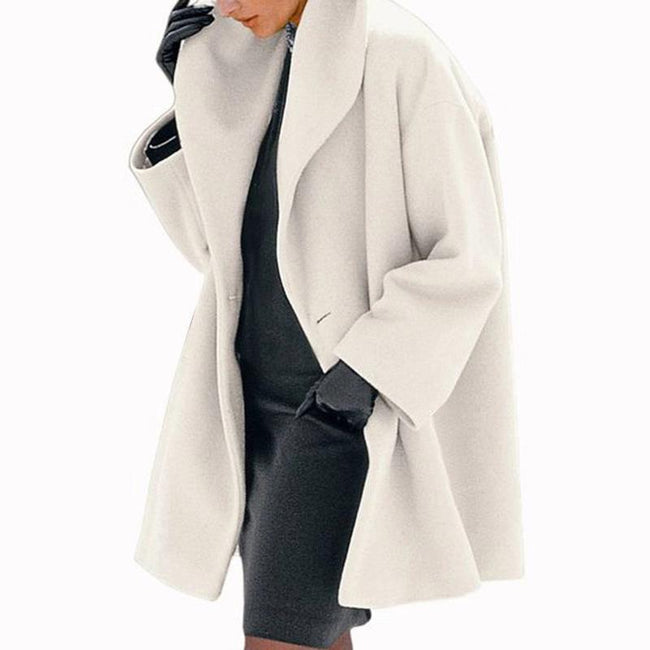 Women's retro minimalist  Casual Long Coat