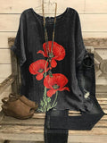 Women's Poppy Memorial Day Lounge Top