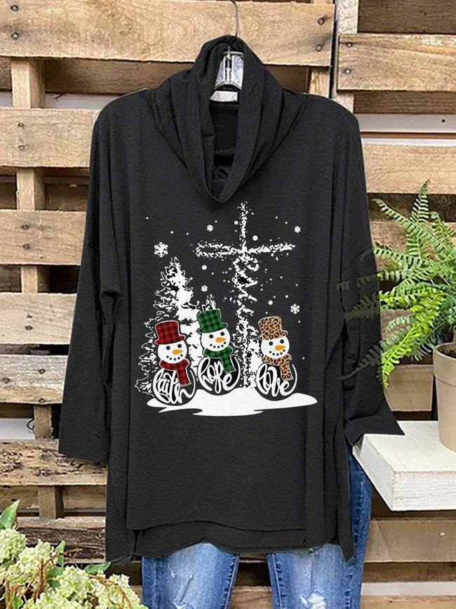 Women's  Christmas Printed Casual Top