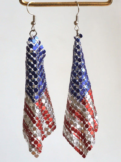 Independence Day Themed American Flag Earrings