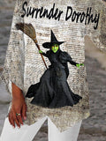 Women's Halloween Wicked Witch Oz Digital Casual Top