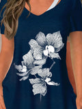 Women's Flower Art Design T-shirt