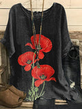 Women's Poppy Memorial Day Lounge Top