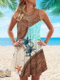 Women's  Holiday Turtle Print  Dress