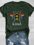 LGBT Be Kind Casual Print T-shirt