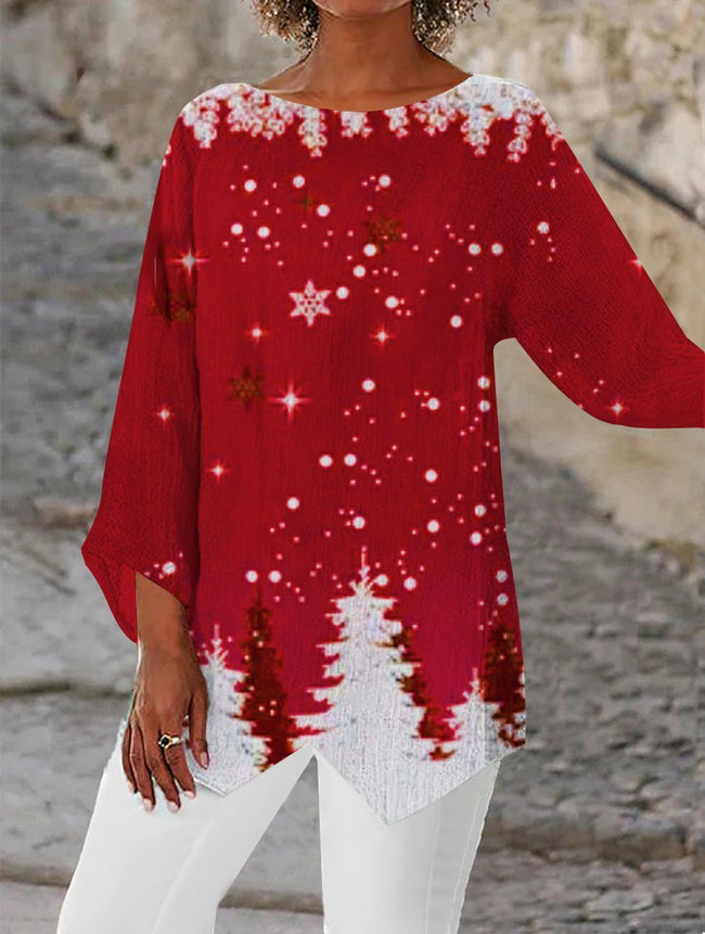 Women's Christmas Print blouse