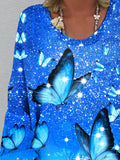 Women's Butterfly Art Casual Top