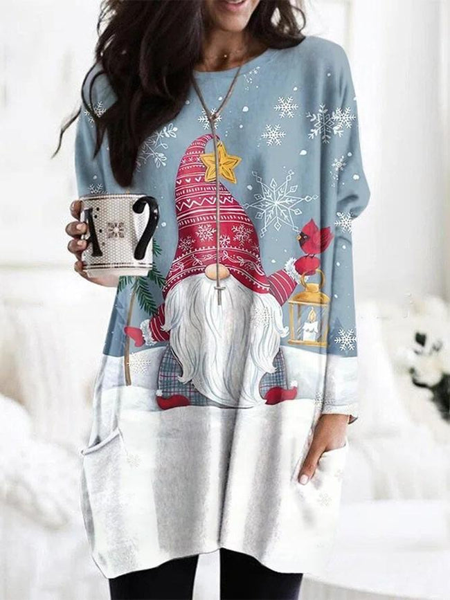 Women's  Christmas printed Casual Top