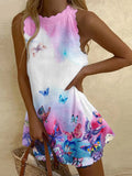 Women's Cotton Butterfly Midi Dress