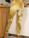 Women's Vintage Merry Christmas Print Casual Stretch Pants