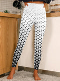 Women's Geometric Gradient Print Casual Stretch Pants